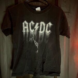 AC/DC Kids Black Graphic T-Shirt Size Medium (Youth)